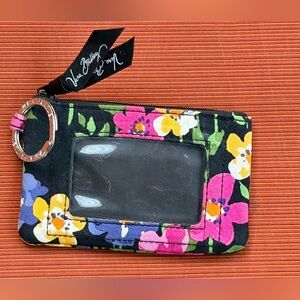 Vera Bradley Black Floral ID Holder